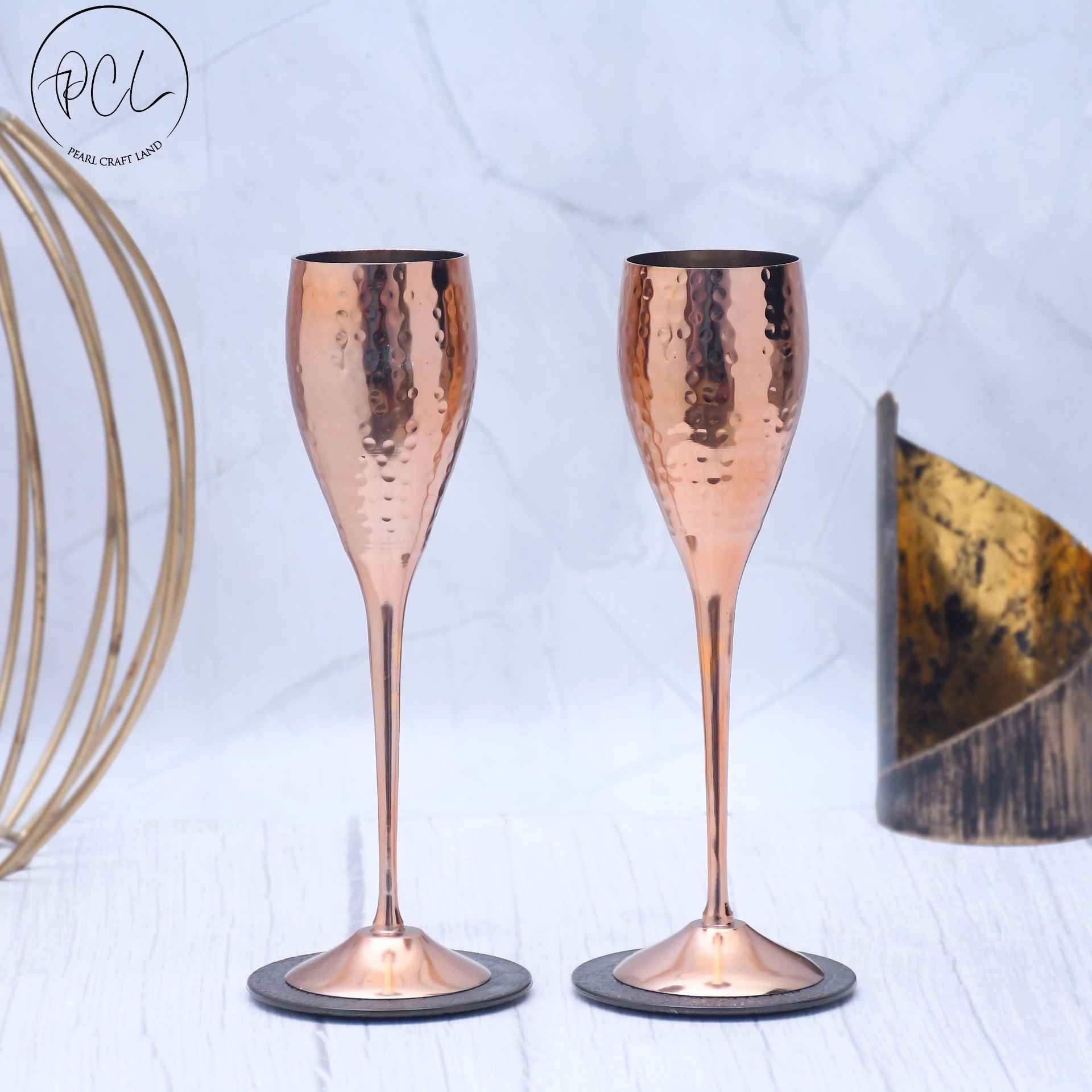 Hammered Champagne Flute (Set of 2)